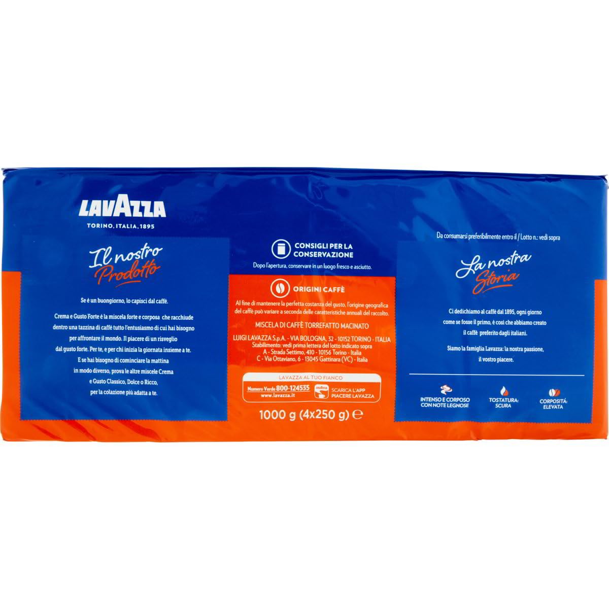 Lavazza CREAM AND AROMA KAWA ZIARNISTA 1000G