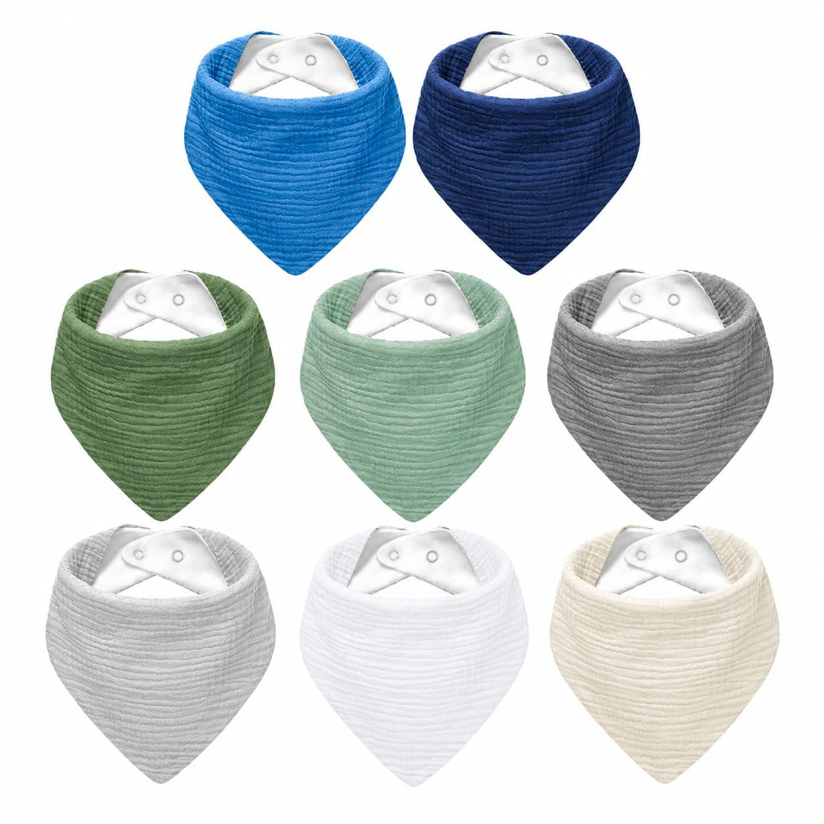 NISXABEBE Muslin Baby Bibs 6 Pack Dribble Bandana Bibs Cotton Drool Bibs for Teething Soft and Absorbent with Adjustable Snaps