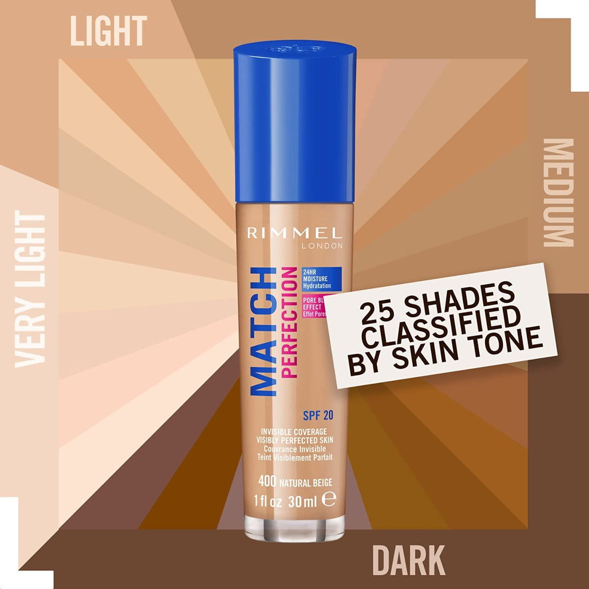 Rimmel London Match Perfection Foundation SPF20, 200 Soft Beige