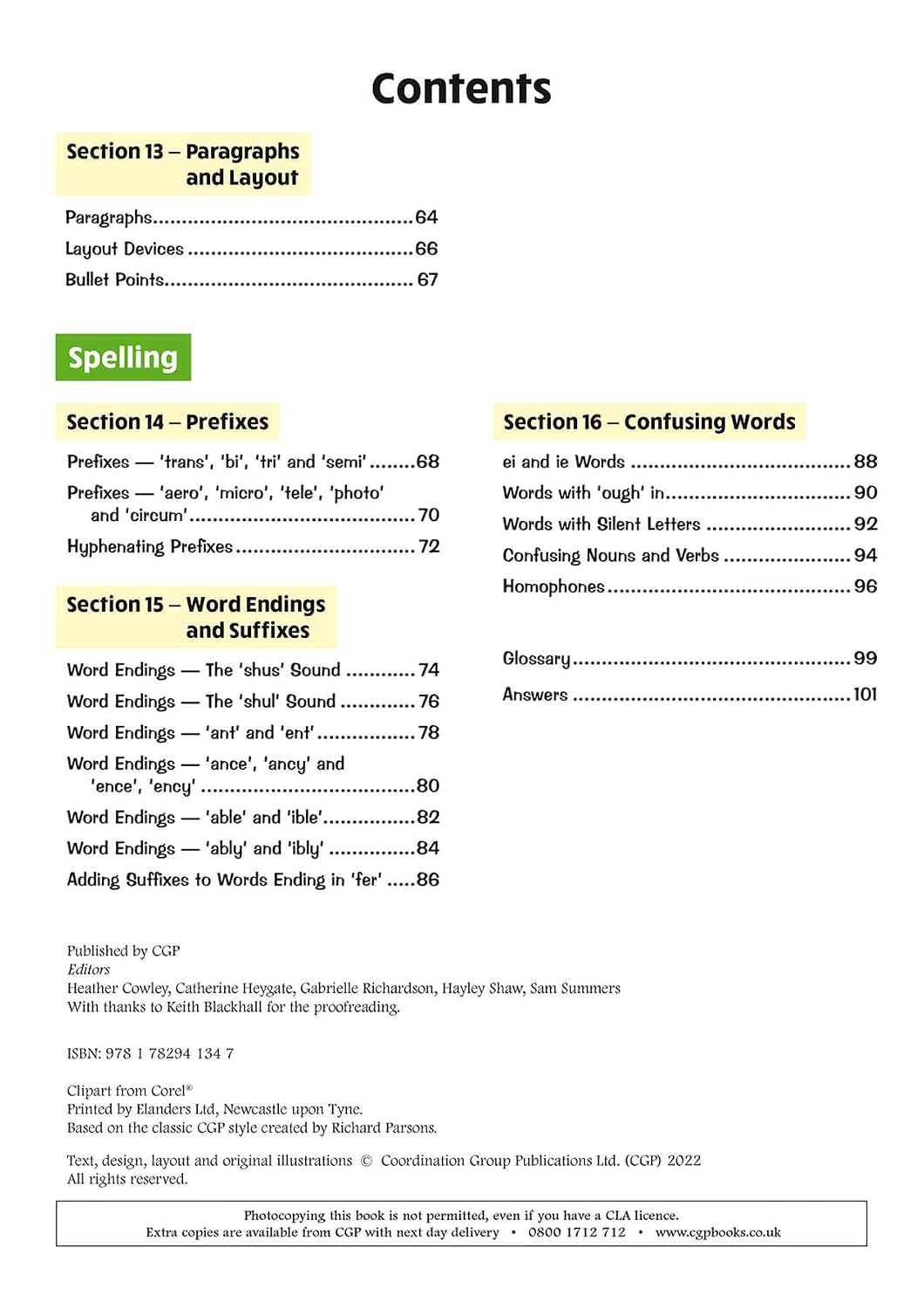 KS2 English Year 6 Grammar, Punctuation & Spelling Targeted Question Book (with Answers): great for SATS practice (CGP Year 6 English)