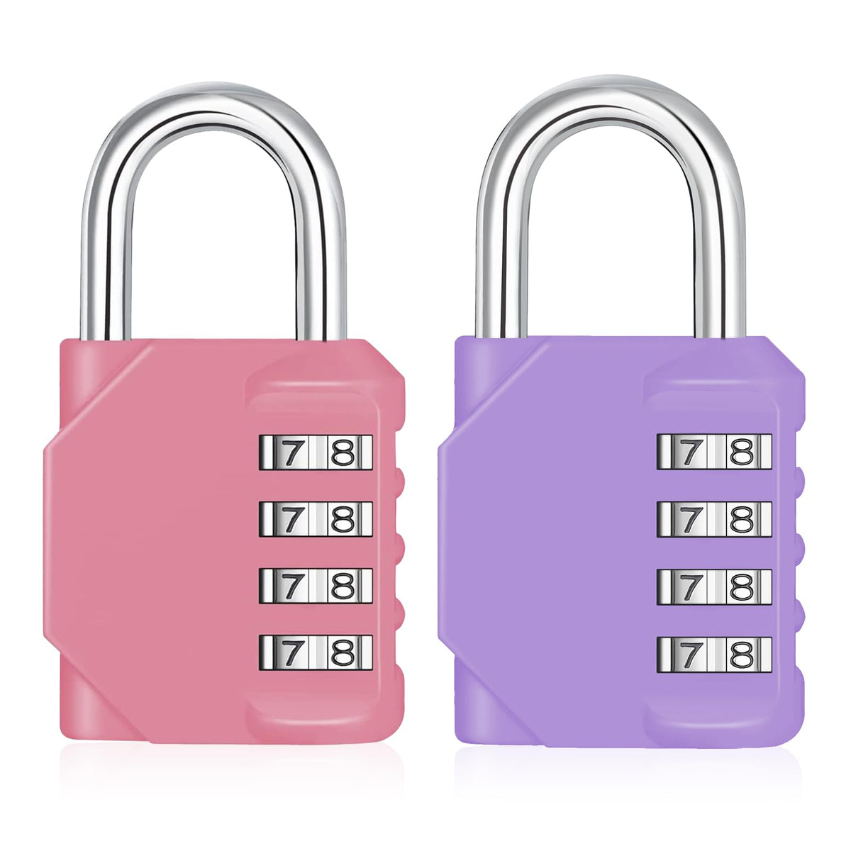 ZHEGE Combination Padlock, 4 Digit Coded Padlock (Sky Blue)