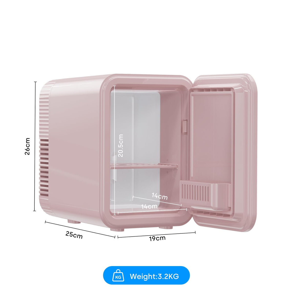 Enventor Mini Fridge 4 Litre/ 6 Can, Portable Cooler and Warmer, AC+12V DC
