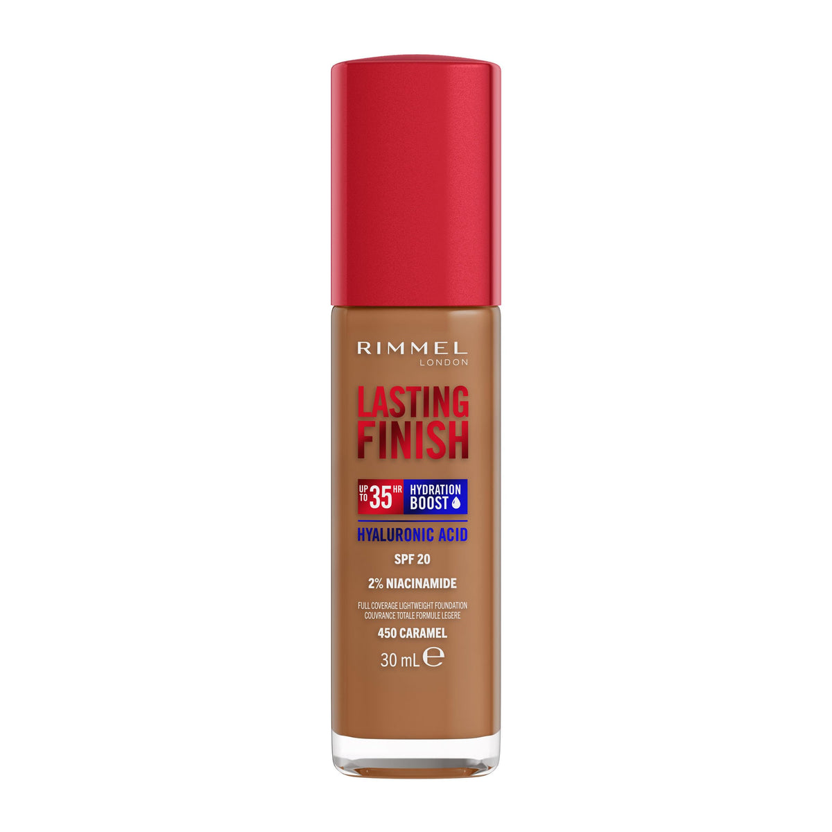 Rimmel Lasting Finish 35Hr Foundation 300 Sand, Full Coverage, Hydrating, SPF20, Hyaluronic Acid, Vitamin E, 2% Niacinamide, All Day Wear, Vegan, Cruelty Free