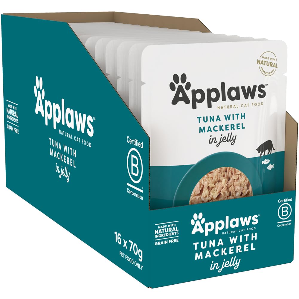Applaws Tuna & Pacific Prawn Pouch 70G 12PK (Broth), Transparent