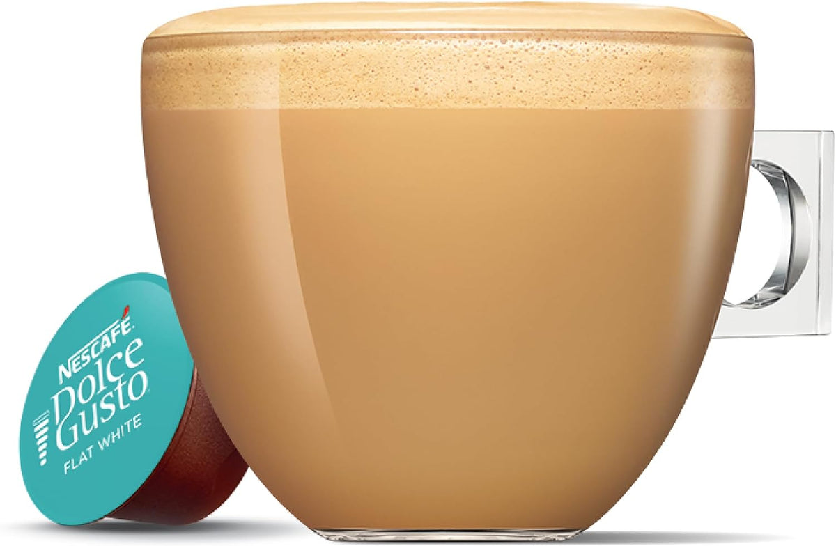 Nescafé Dolce Gusto Flat White Coffee Pods 16 Pods | Multipack of 3