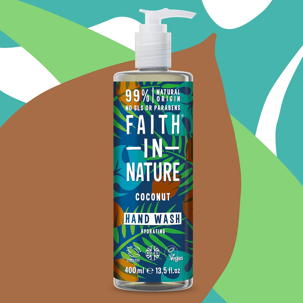 Faith In Nature Natural Aloe Vera and Tea Tree Hand Wash, Nourishing, Vegan and Cruelty Free, No SLS or Parabens, 400 ml