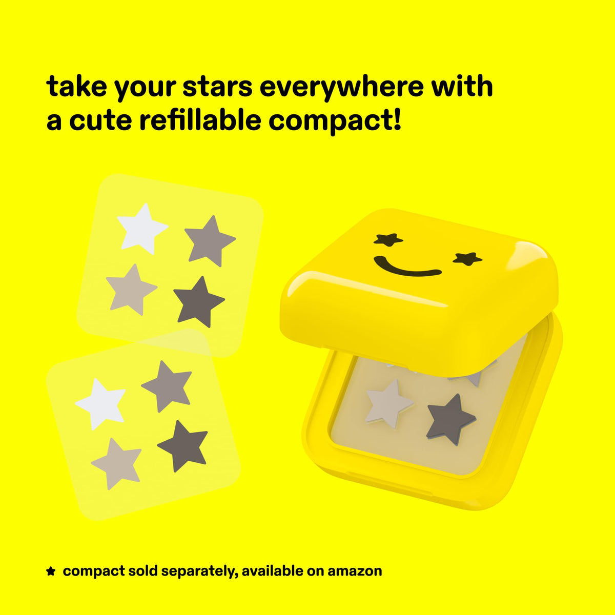 Starface Hydro-Star® Black Hydrocolloid Star-Shaped Pimple Patch, 96 ct