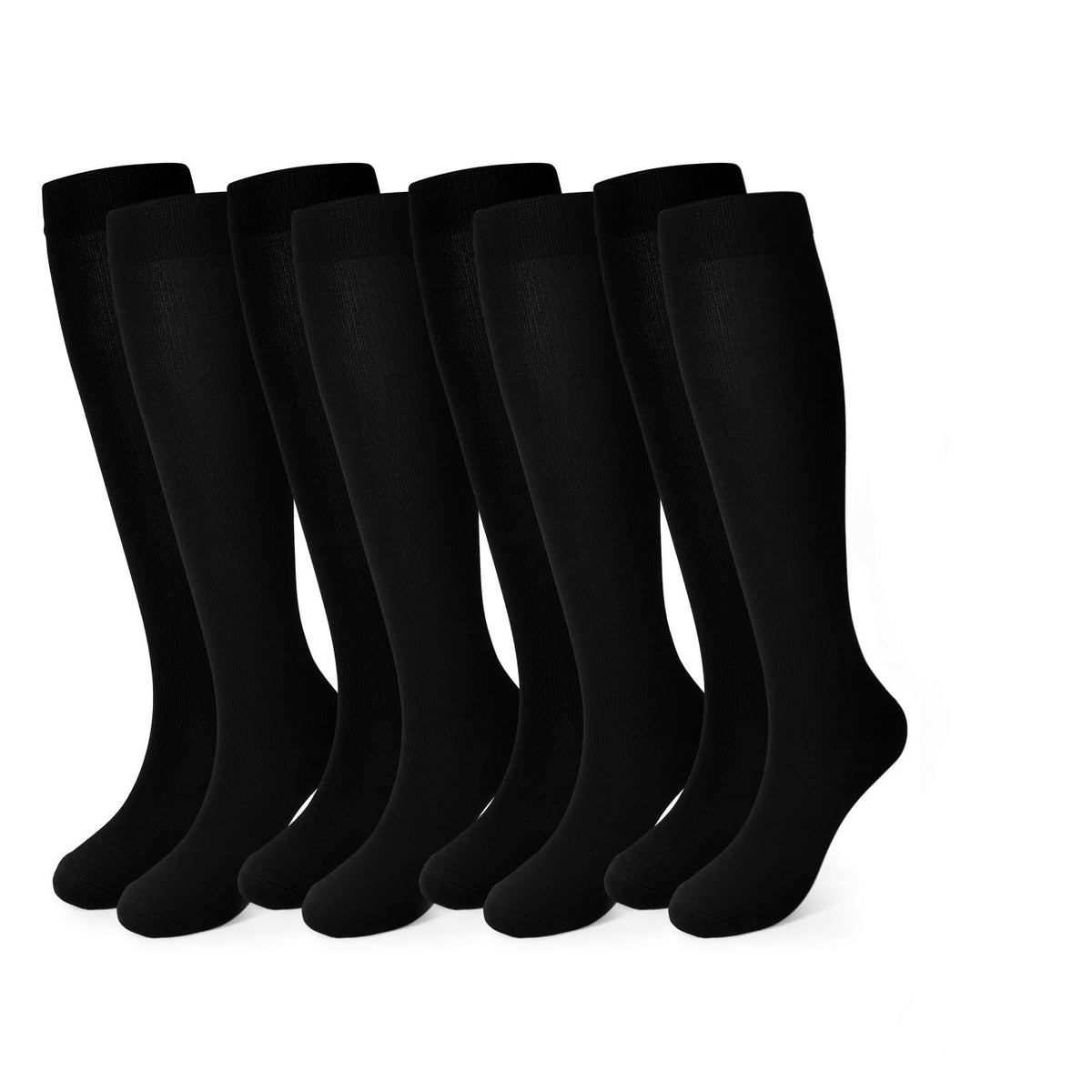 Compression Socks, (2/4/6/7 Pairs) for Men & Women 15-20 mmHg is Best for Athletics, Running, Flight Travel, Support