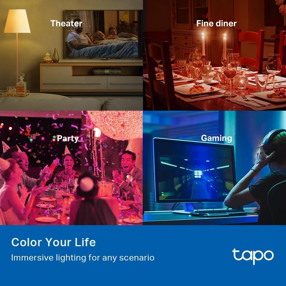 Tapo L530B B22 Smart Bulb Multicolour Dimmable LED Light Bulb