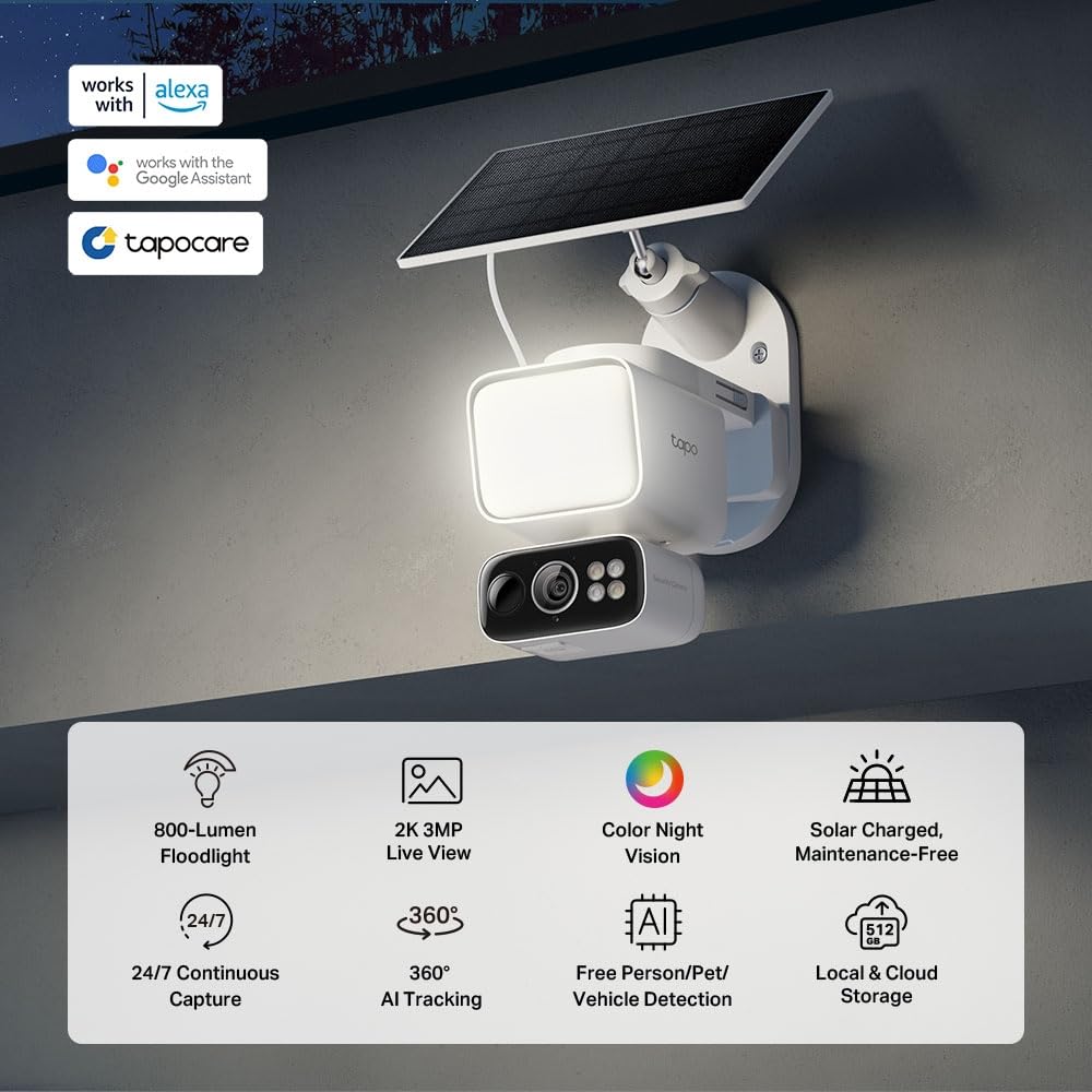 Tapo TC90 KIT 2K 3MP Solar Pan/Tilt Outdoor Security Camera Wireless