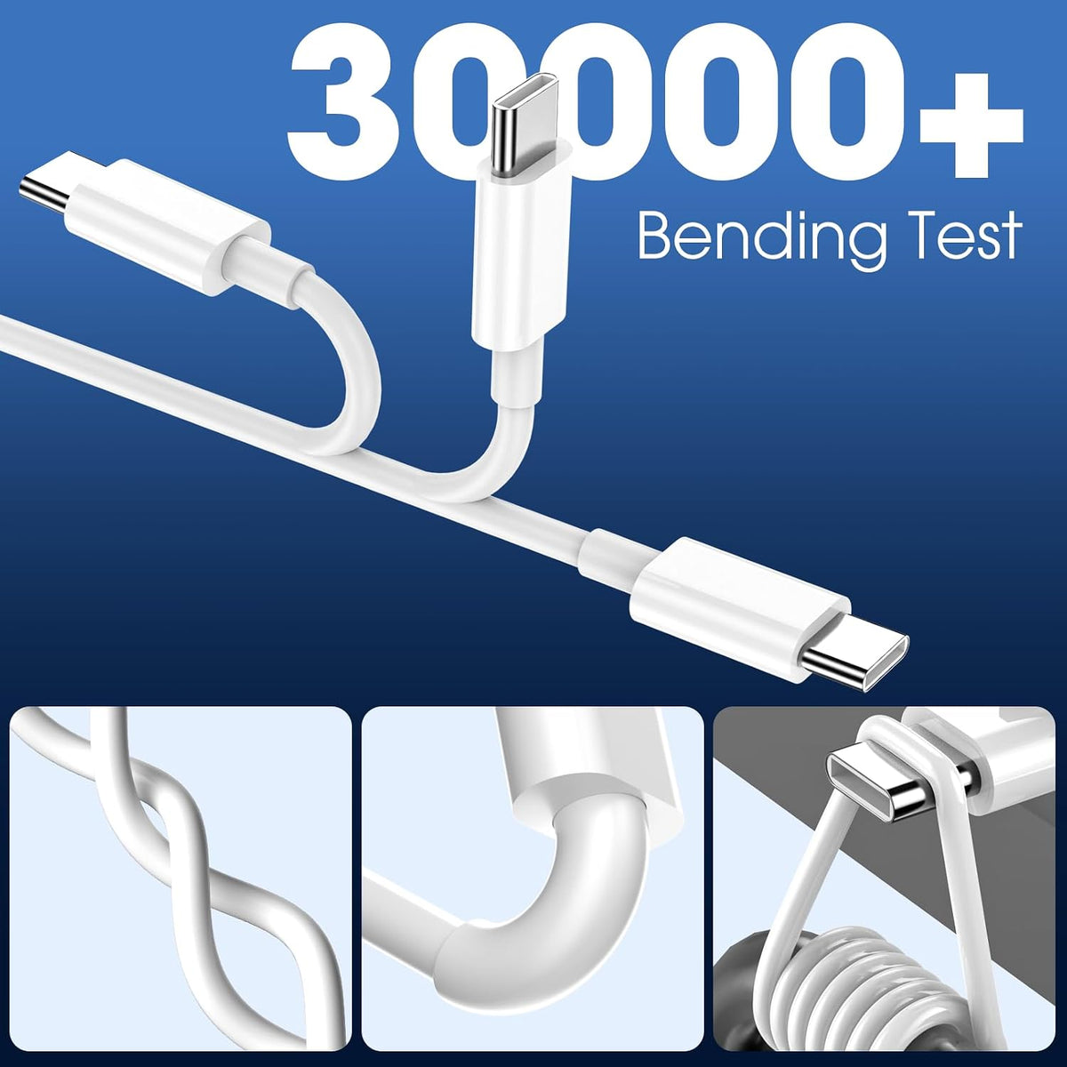 USB C Charger Cable, USB to USB C Cable USB A to C Cable 1M+2M 2Pack
