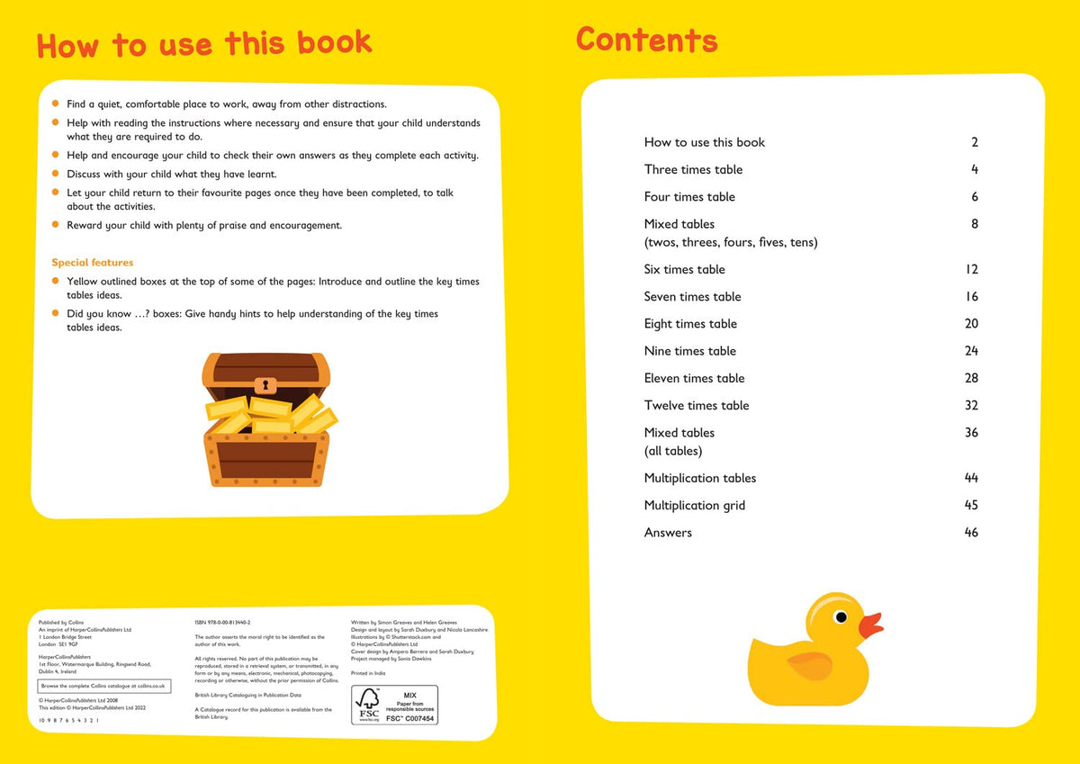 Times Tables Ages 7-11: Ideal for home learning (Collins Easy Learning KS2)