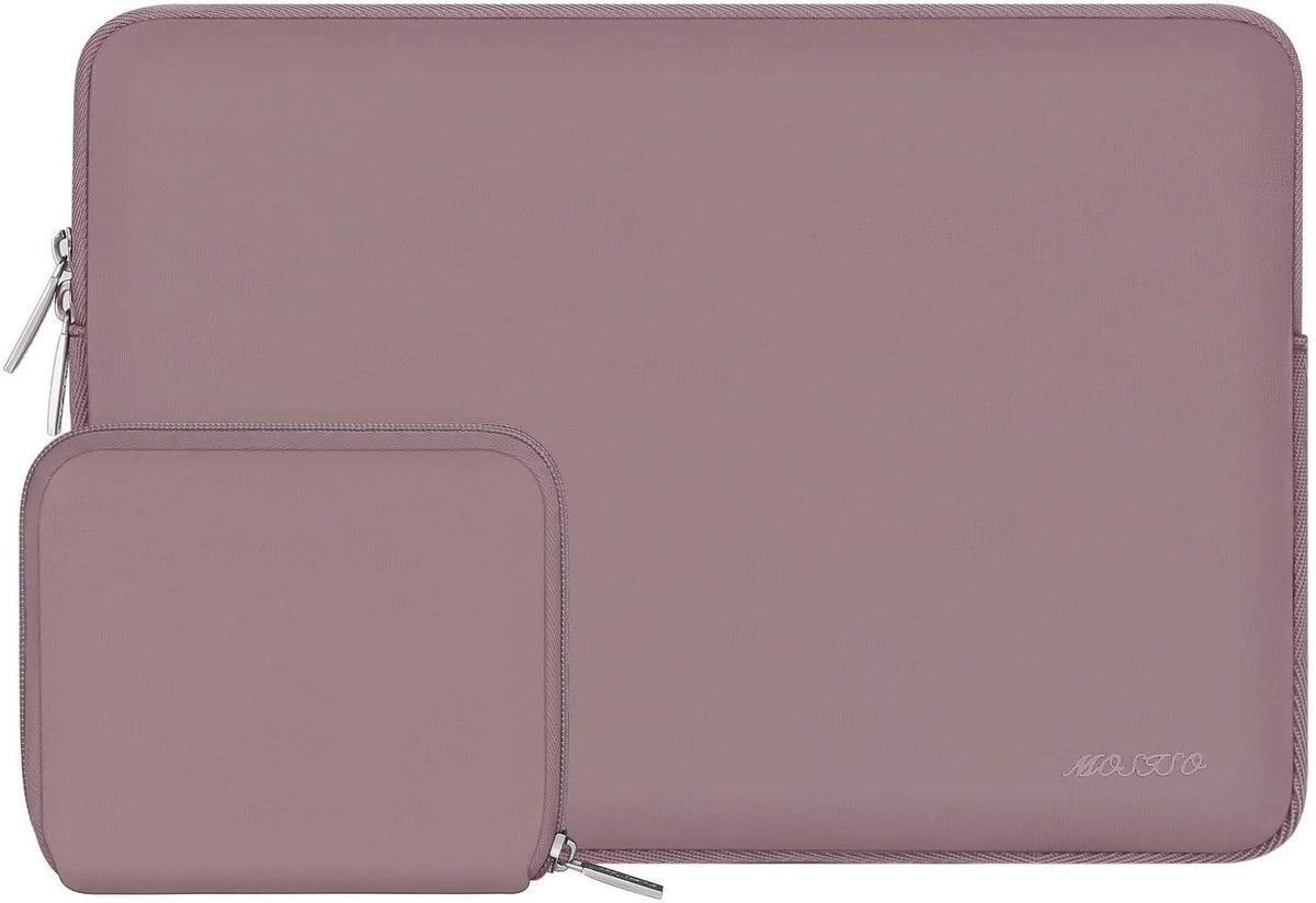 MOSISO 13 inch Laptop Case Neoprene Sleeve with Small Bag,Dusty Rose