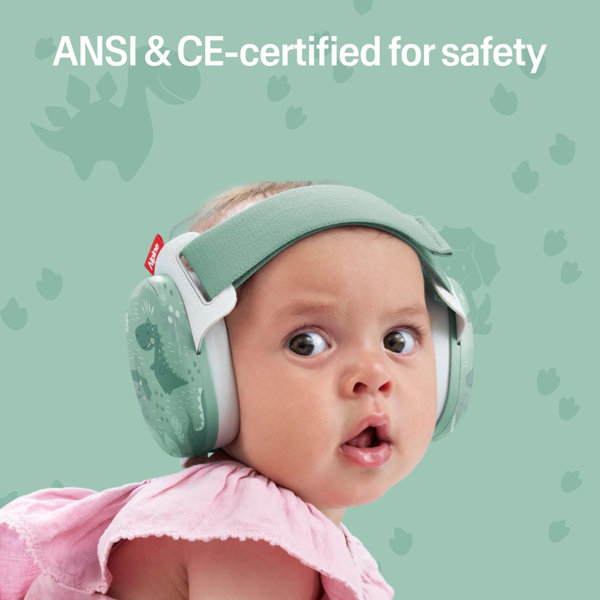Alpine Muffy Baby Comfort Ear Defenders, Adjustable up to 48 months, Green