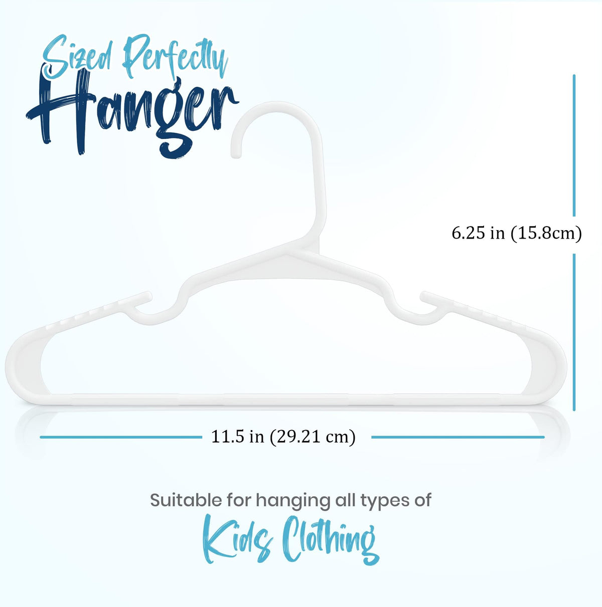 Utopia Home 20pcs Kids Hangers - 28cm Plastic Baby Hangers for Closet - Kids Hanger for Clothes and Baby Hanger for Closet - for Daily Standard Use (Grey)