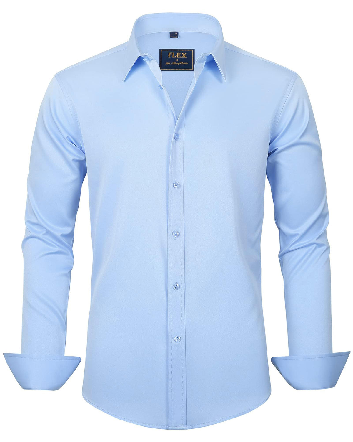 J.VER Men's Long Sleeve Stretch Dress Shirt Non Iron Casual Business Formal Shirts S-6XL