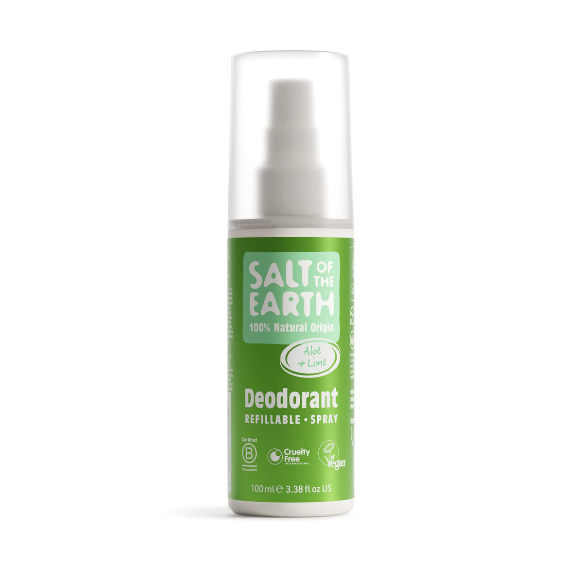 Salt of the Earth – Refillable Natural Deodorant Spray (3 Pack) – 100% Natural Origin Ingredients - Vegan, Long Lasting Protection – Suitable For Women, Men & Kids - 300ml (Unscented)