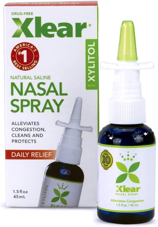 Xlear Natural Nasal Spray with Xylitol, 45 ml (Pack of 1)