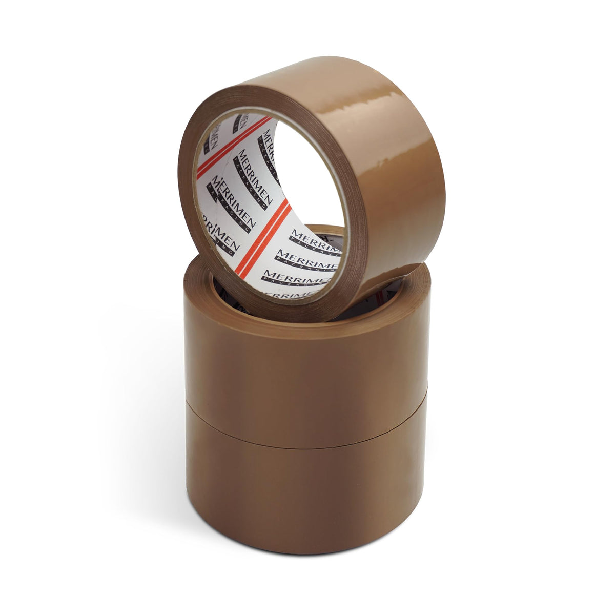 Merrimen Strong Heavy Duty Roll Pack Fragile Packaging Tape, Secure Sticky Sealing Tape for Parcel Boxes, Moving Boxes, Large Postal Bags for Long Term Storage, (48MM x 66M) (12 rolls, Fragile)