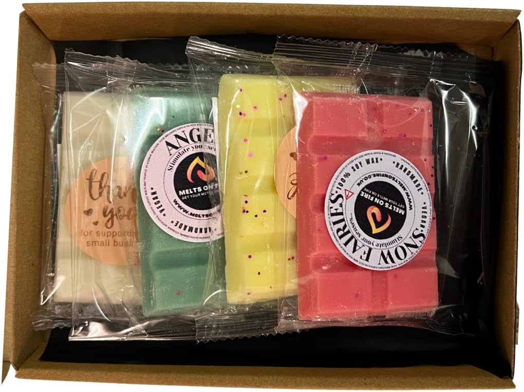 Wax Melts 4 Bars | Build Your Own Box (Choose 4 Scents) Wax Melts Handmade Highly Scented Soy Snap Bars Designer Fragrance Vegan & Cruelty Free