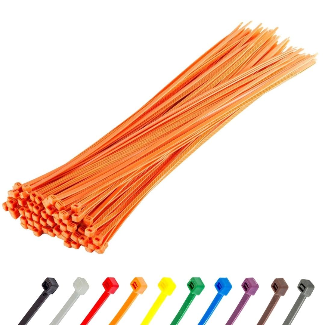 Gocableties Small Silver Cable Ties, 100mm x 2.5mm, Pack of 100, 4” Premium Nylon Zip Ties, Plastic Tie Wraps, Secure Self-Locking Mechanism, for Home, Garden, Office and DIY