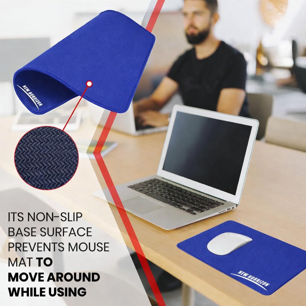 New Horrizon Gaming Mouse Pad, Mouse Mat Black, 290x210x5mm