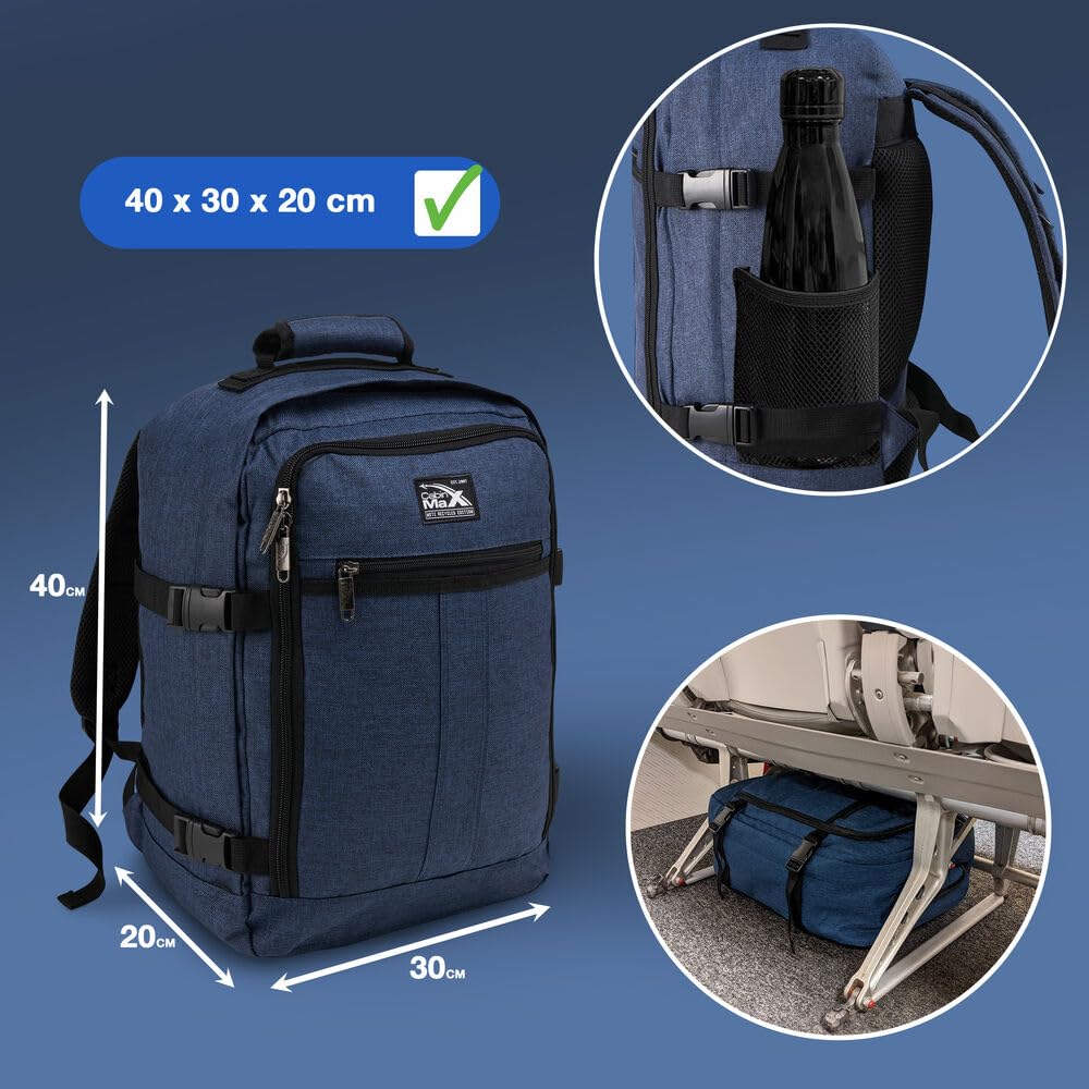 Cabin Max Ryanair Cabin Bag Underseat Hand Luggage Travel Backpack 40x20x25