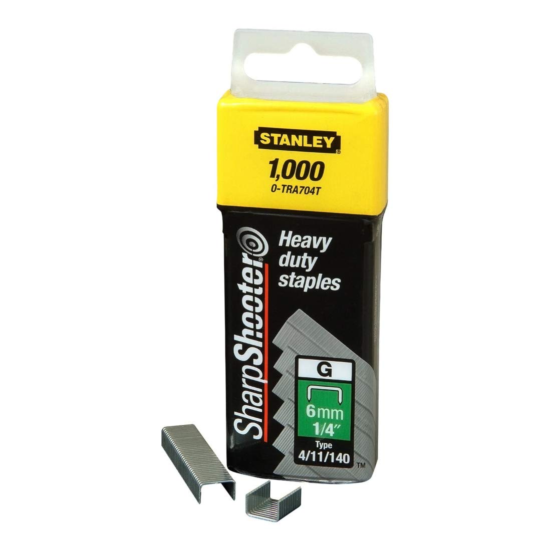 STANLEY 14mm Heavy-Duty Staples, Type G, Pack of 1000, 1-TRA709T