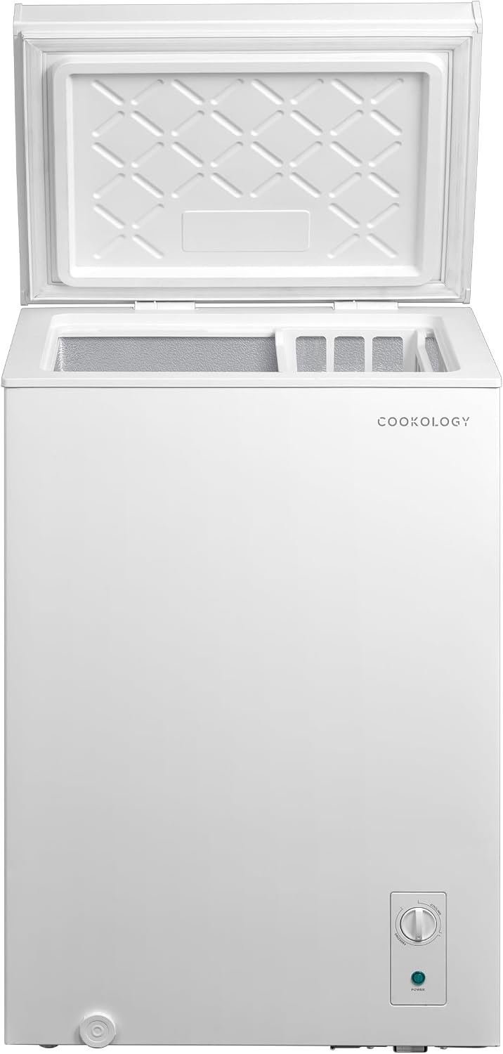 Cookology 99L Freestanding Chest Freezer - Adjustable Feet - White