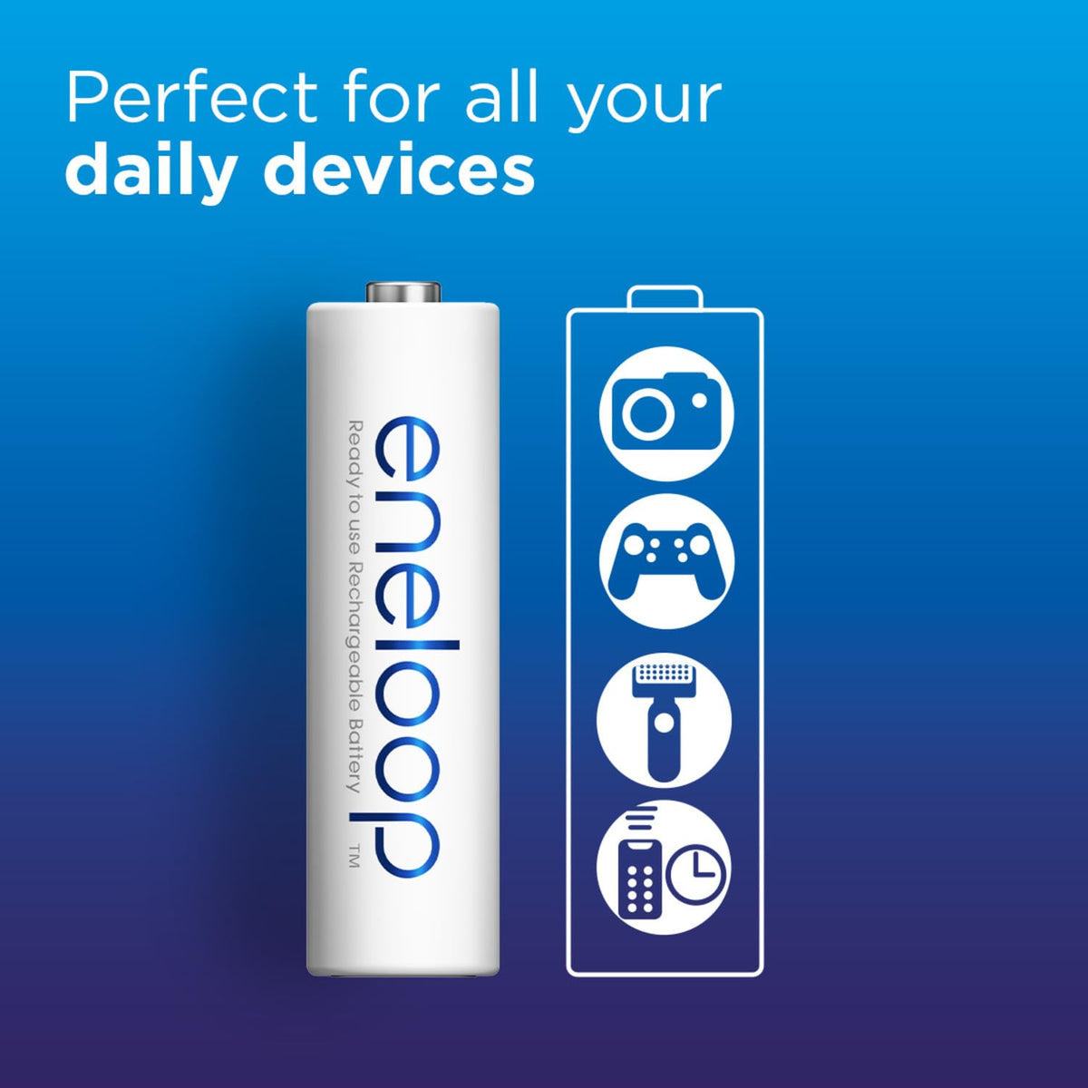 eneloop Rechargeable AAA Batteries (8 Pack) 800 mAh NiMH
