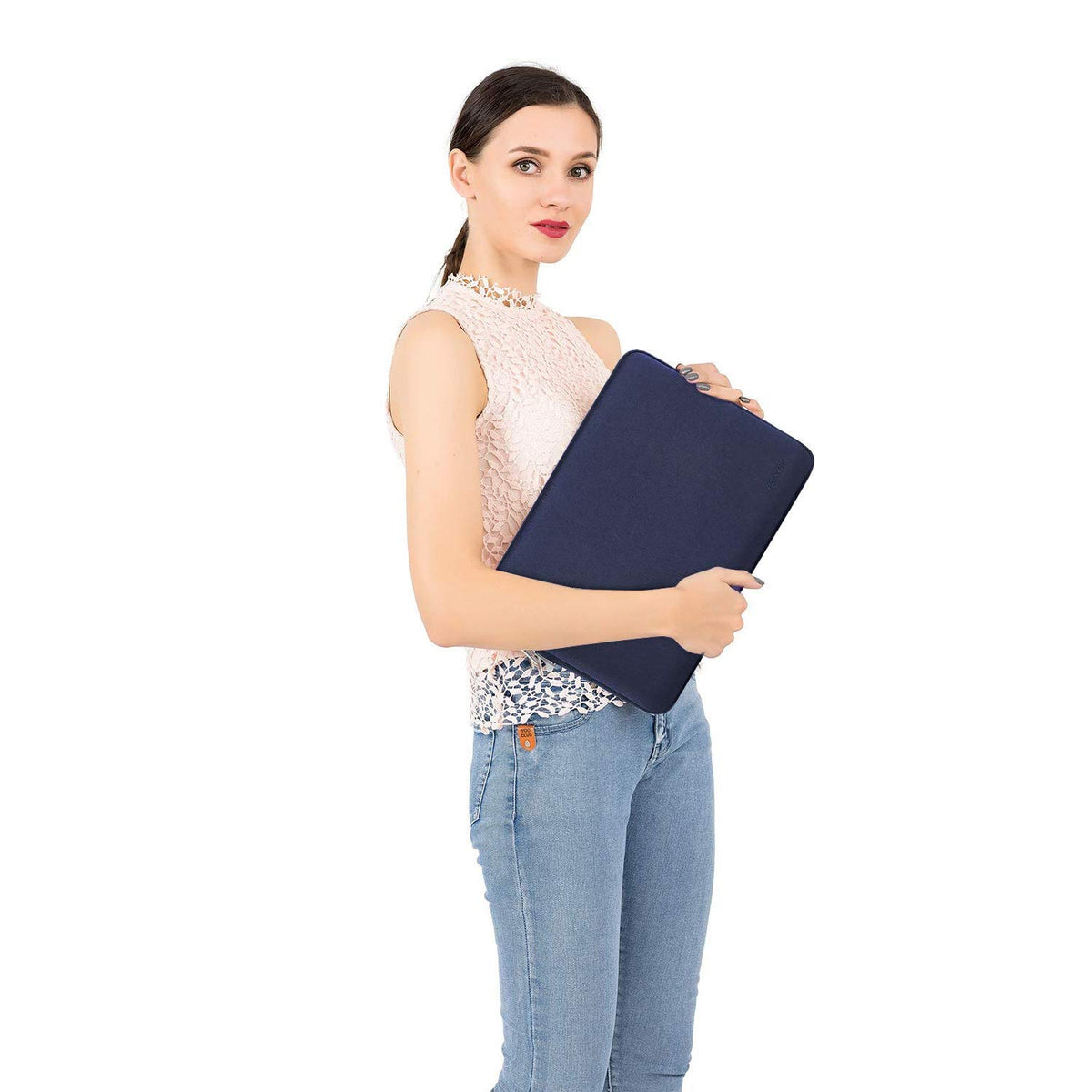 MOSISO 13 inch Laptop Case Neoprene Sleeve with Small Bag,Dusty Rose