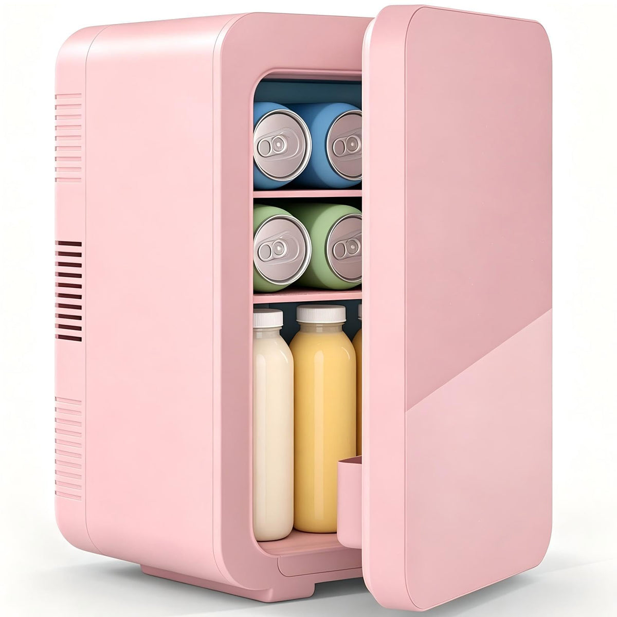 ARTETHYS Mini Fridge for Bedrooms, 10L Small Portable Car Fridges