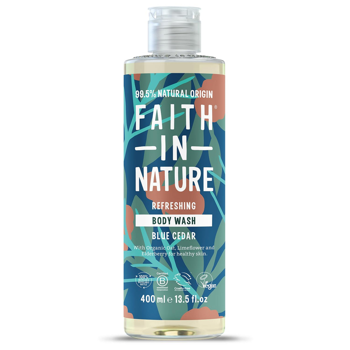 Faith In Nature Natural Fragrance Free Body Wash, Sensitive, Vegan and Cruelty Free, No SLS or Parabens, 400 ml