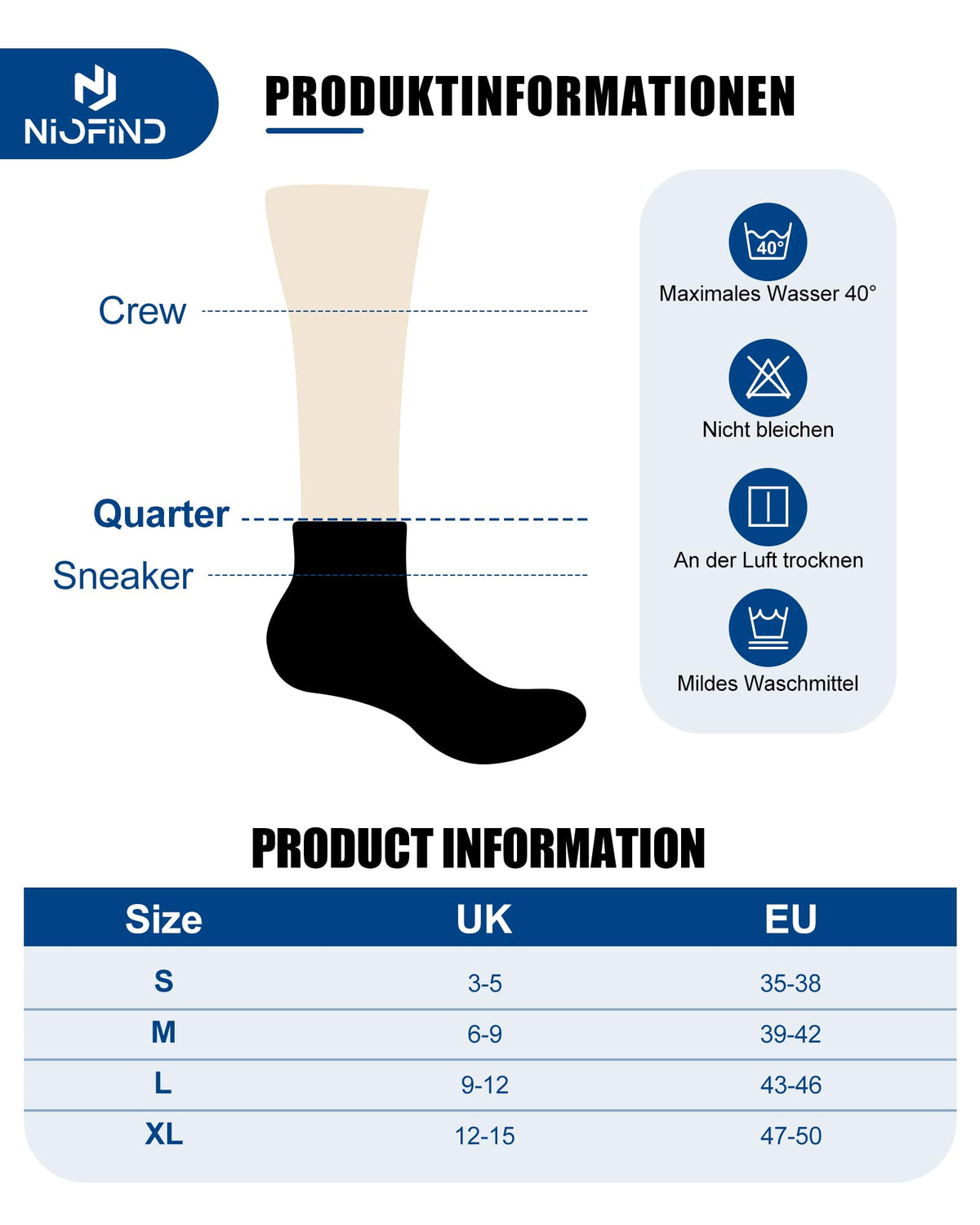Niofind Quarter Sports Socks for Men & Women, Cotton and Cushioned