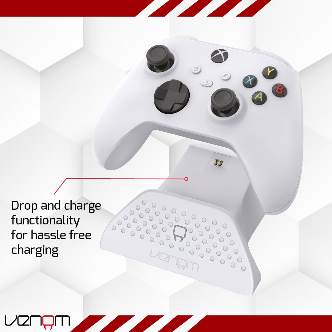Venom Replacement Battery Packs for Xbox Charging Dock - White (Xbox Series X & S/Xbox One)