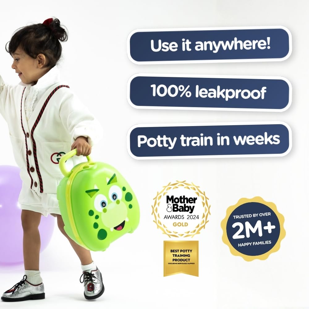My Carry Potty - Travel Potty, Award-Winning Portable Toddler Toilet Seat for Kids to Take Everywhere (Ladybird)