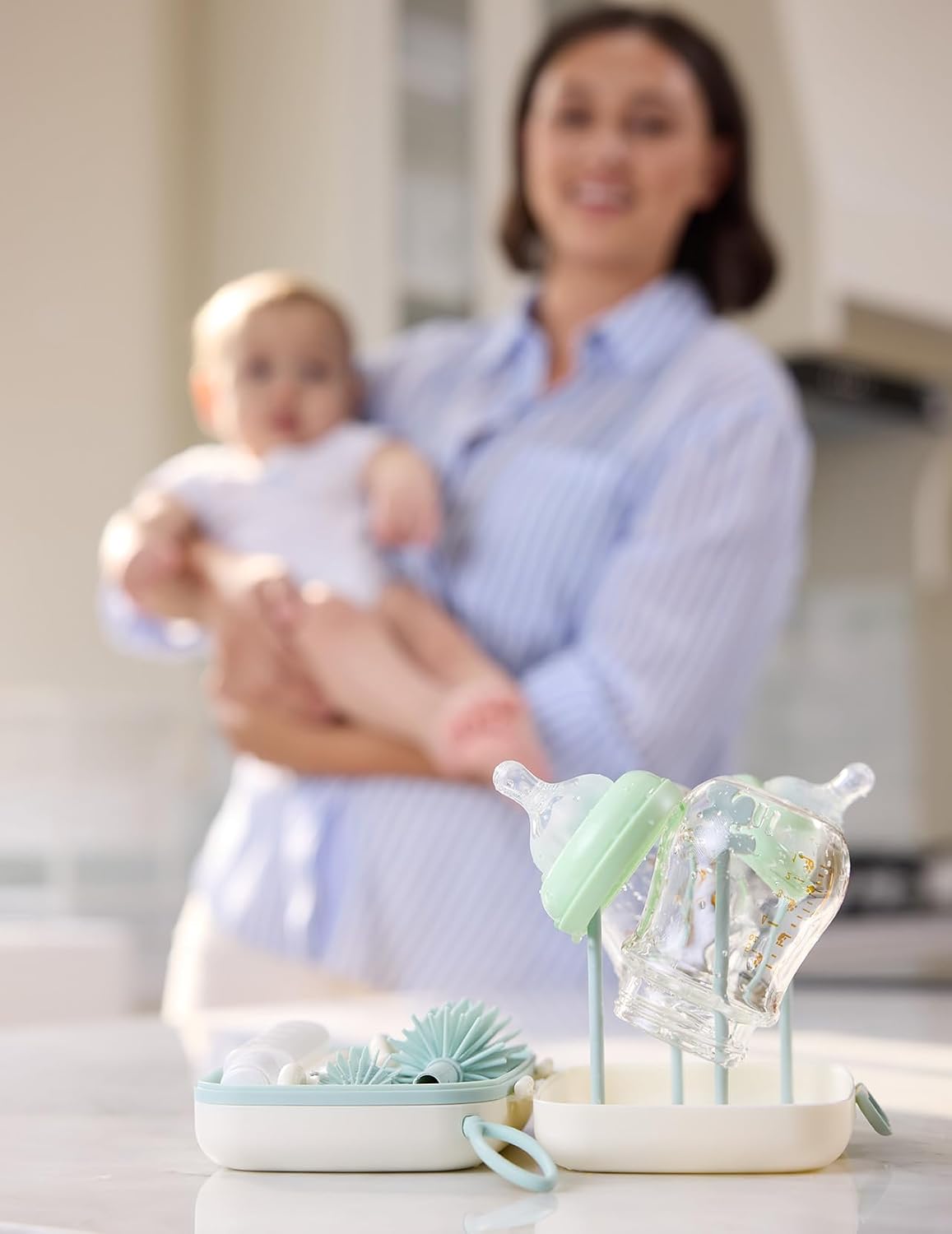Momcozy Bottle Brush Set - Baby Bottle Cleaner Kit with Silicone Brush
