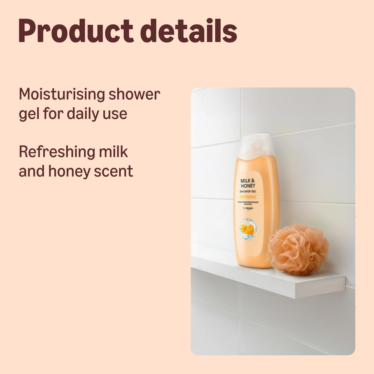 by Amazon Vanilla & Coconut Shower Gel, 2 x 500ml