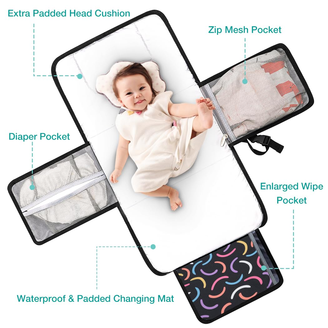 Lekebaby Portable Nappy Changing Mat Travel Baby Change Mat