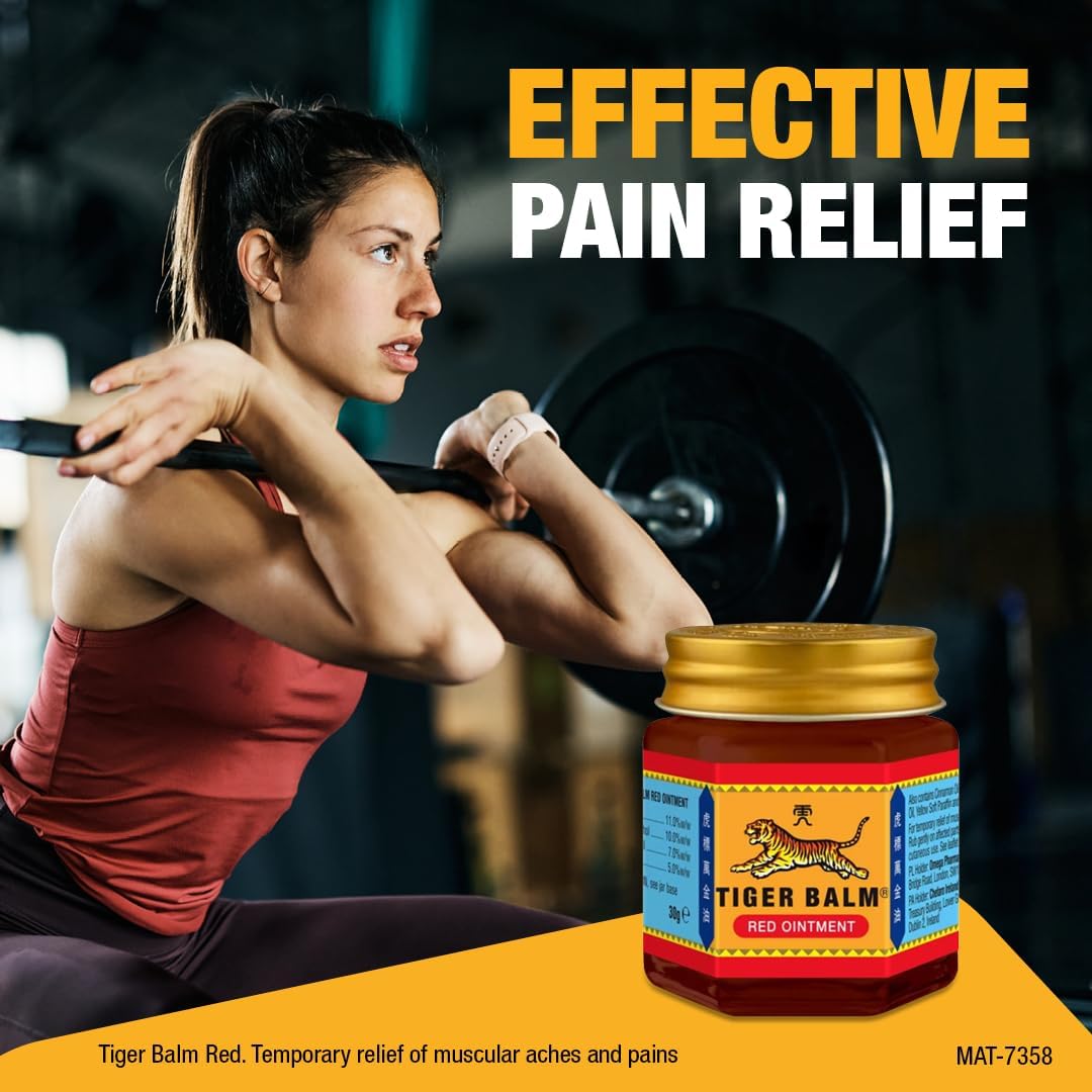 Tiger Balm Red Ointment for Muscle Pain Relief and Back Ache 30g