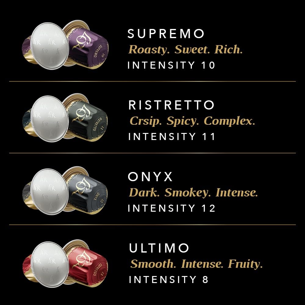 L'OR Espresso Intense Coffee Pods Variety Bundle (Pack of 12, Total 120 Capsules) Nespresso®* Compatible