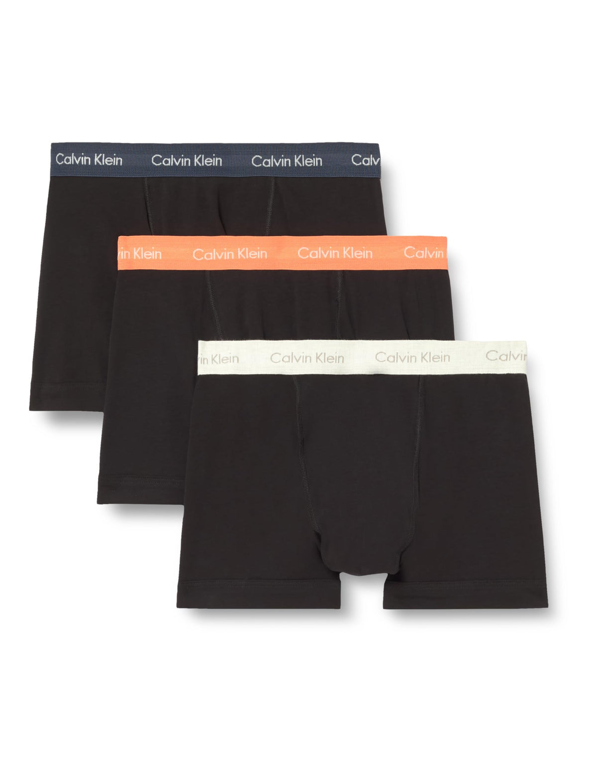 Calvin Klein Men’s 3 Pack Trunks with Logo Waistband