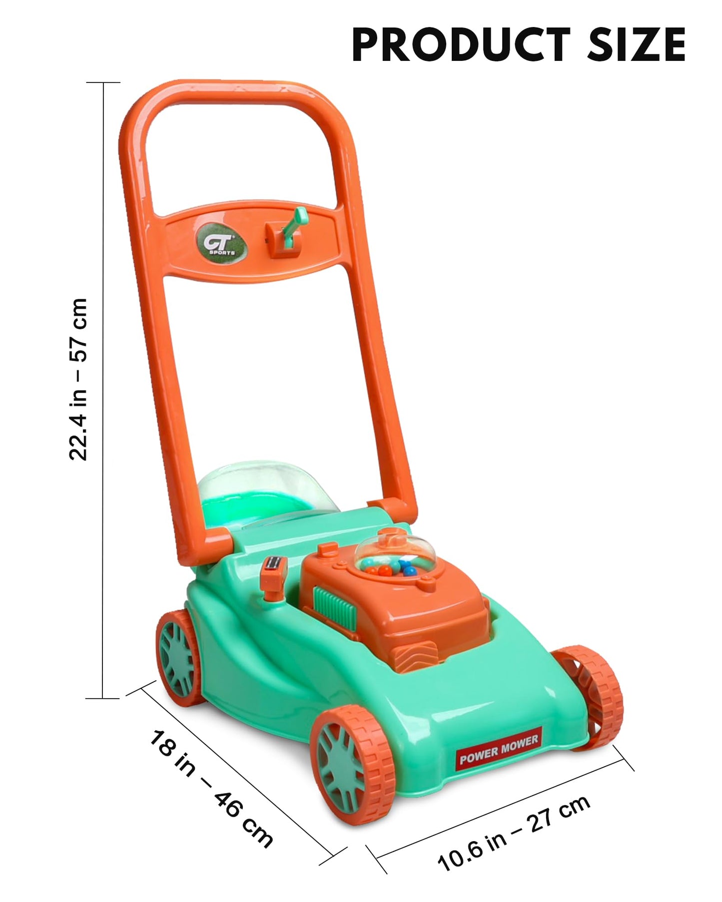 Kids Lawn Mower with Realistic Grass-Cutting Action and Sounds – No Batteries Required | Fun Outdoor Push Toy, Birthday Gift & Holiday Present for 3, 4, 5, 6, 7, 8 Year Old Boys and Girls