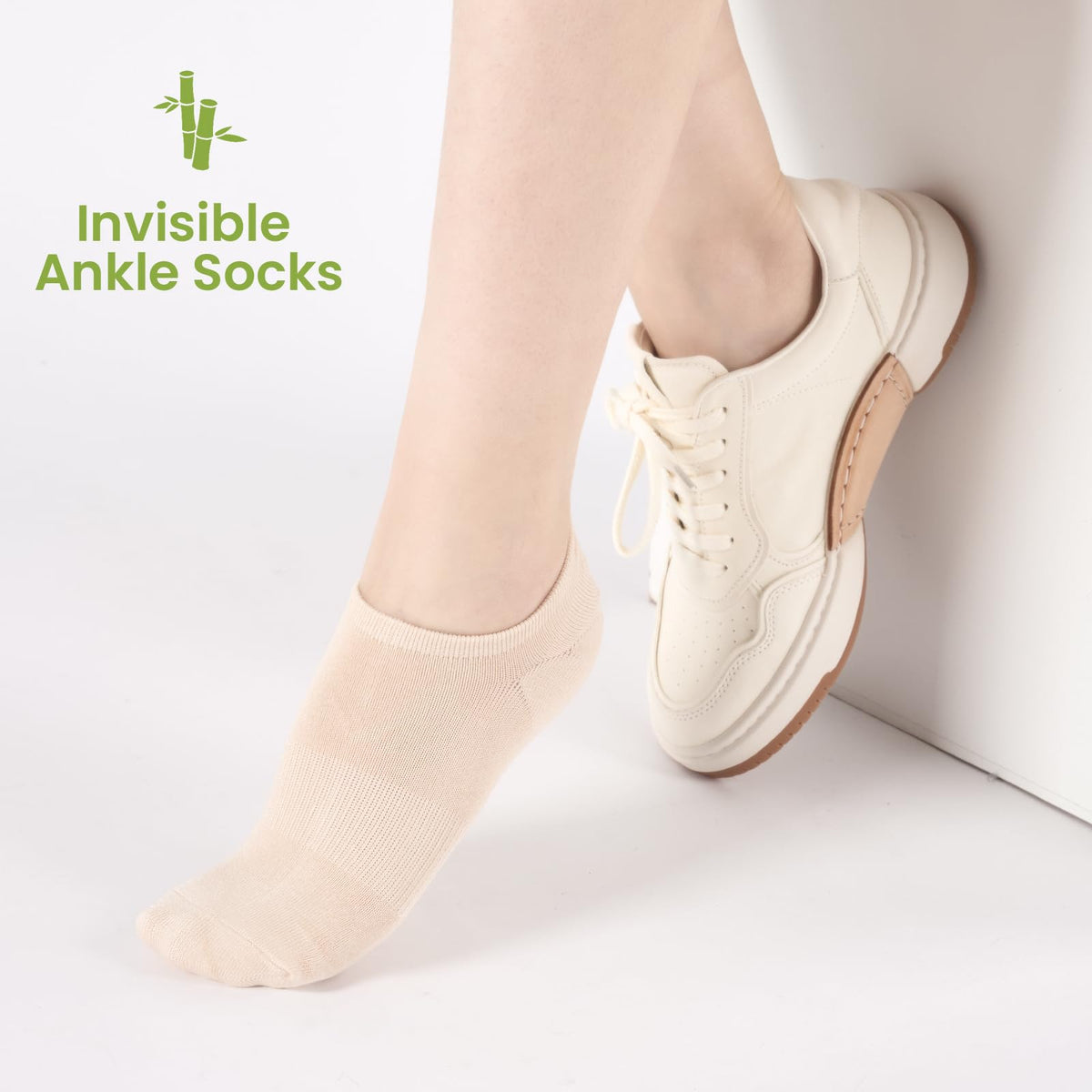 Niofind Bamboo Trainer Socks for Womens & Mens, 6 Pairs, Non Slip No Show