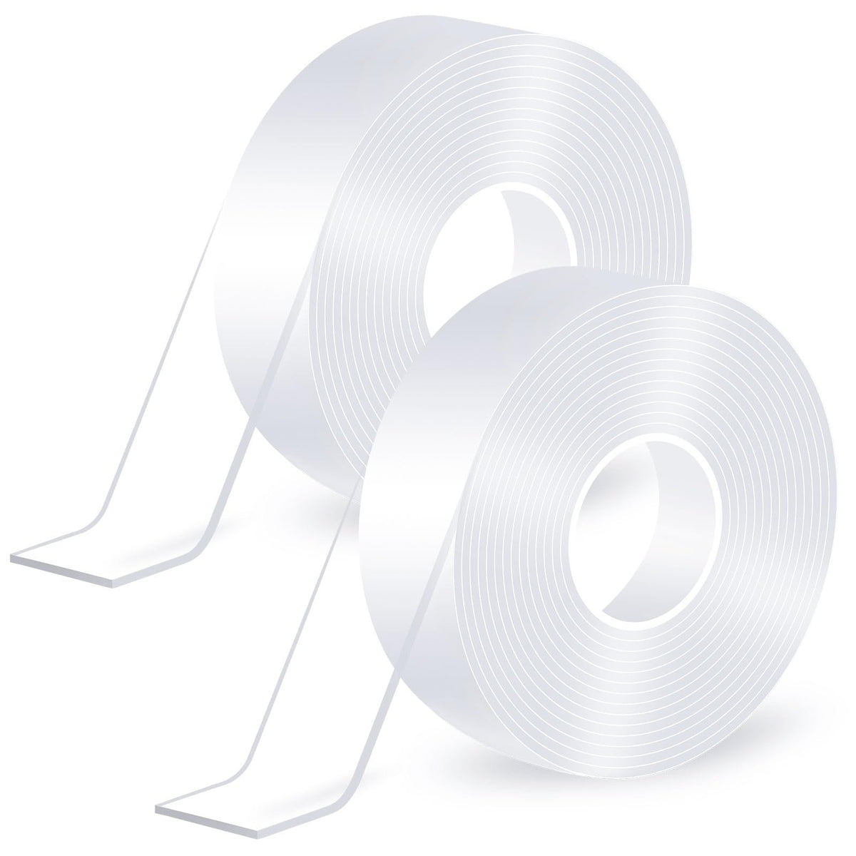 Double Sided Tape Heavy Duty,(6mx2cmx2mm,2Rolls) Strong Double Sided Mounting Nano Tape,Multipurpose Clear Adhesive Picture Hanging Strips,Removable Adhesive Sticky Tape for Poster Walls Decor Carpet
