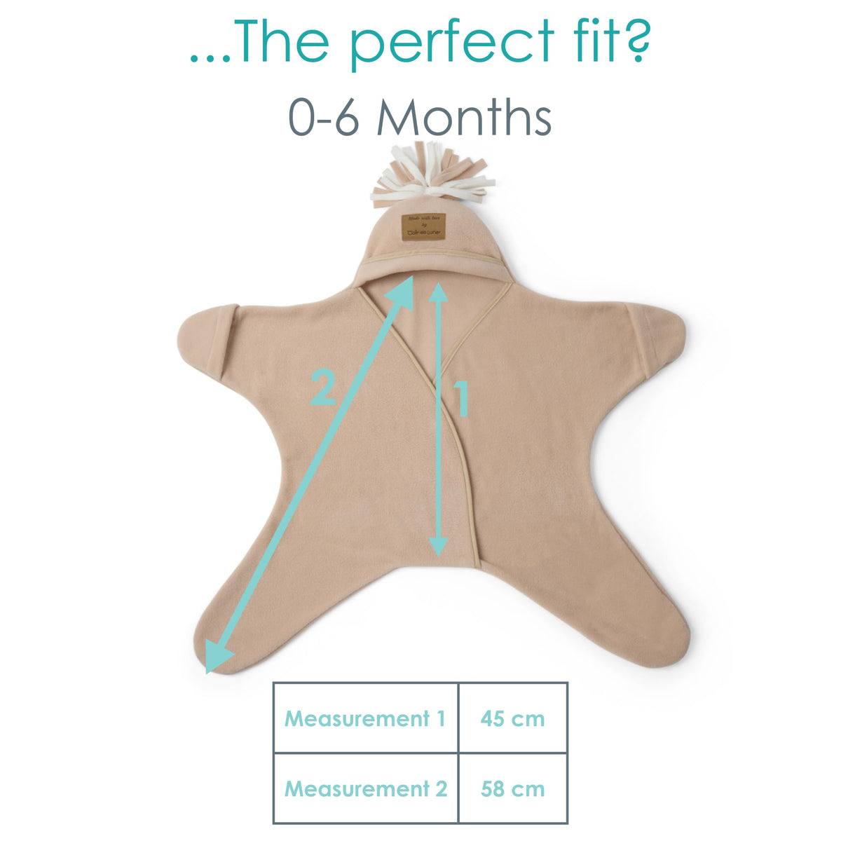 Clair de Lune Star Fleece Baby Wrap Blanket 0-6 Months (Cream)