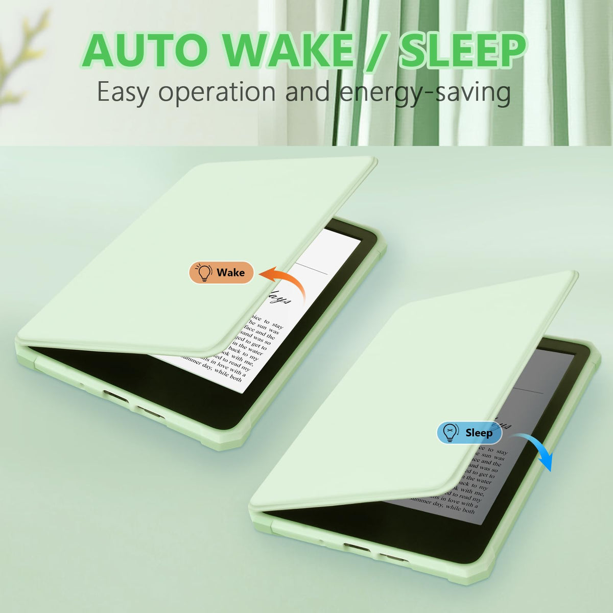 TQQ Case Fits 6" Amazon Kindle 11th Generation 2024 and 2022, Premium Slim and Lightweight Cover, Full Protection, Auto Sleep/Wake, Magnetic Closure (NOT fit Paperwhite or Oasis)