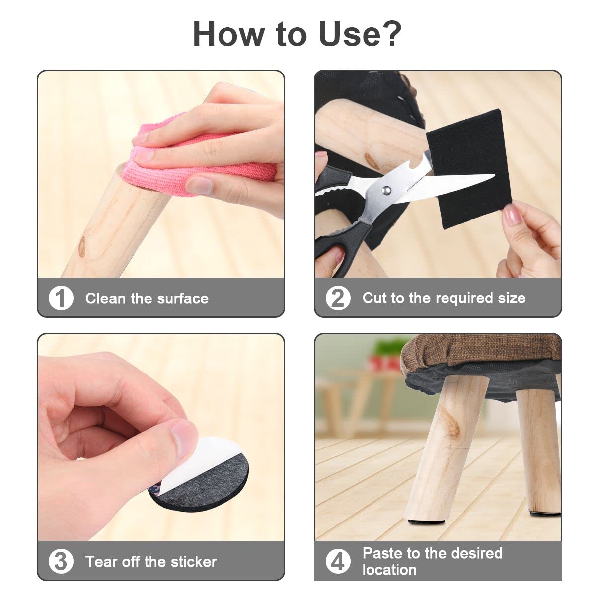 Vicloon Furniture Pad, 3 Rolls Floor Protectors for Furniture Feet (120x10x0.5cm+120x2x0.5cmx2), Felt Pads Tailorable for Chair Feet Legs, Tiled, Cabinet, Hardwood Floor Protectors(Brown)