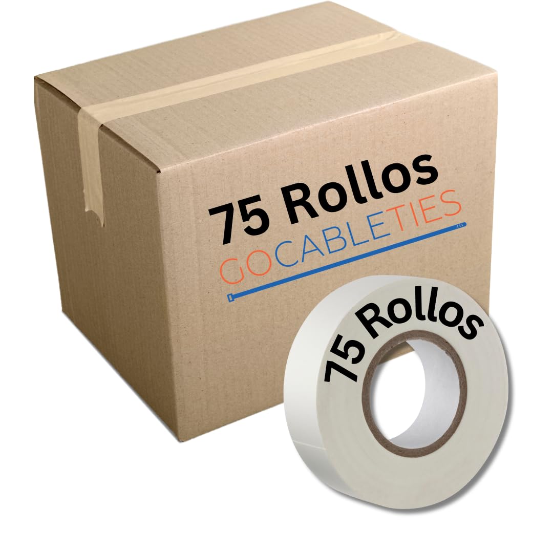 Gocableties Grey Electrical Tape, 19mm x 20m, Strong Self-Adhesive PVC Insulation Tape for Insulating, Repairing and Protecting Electrical Wires, 2 Rolls