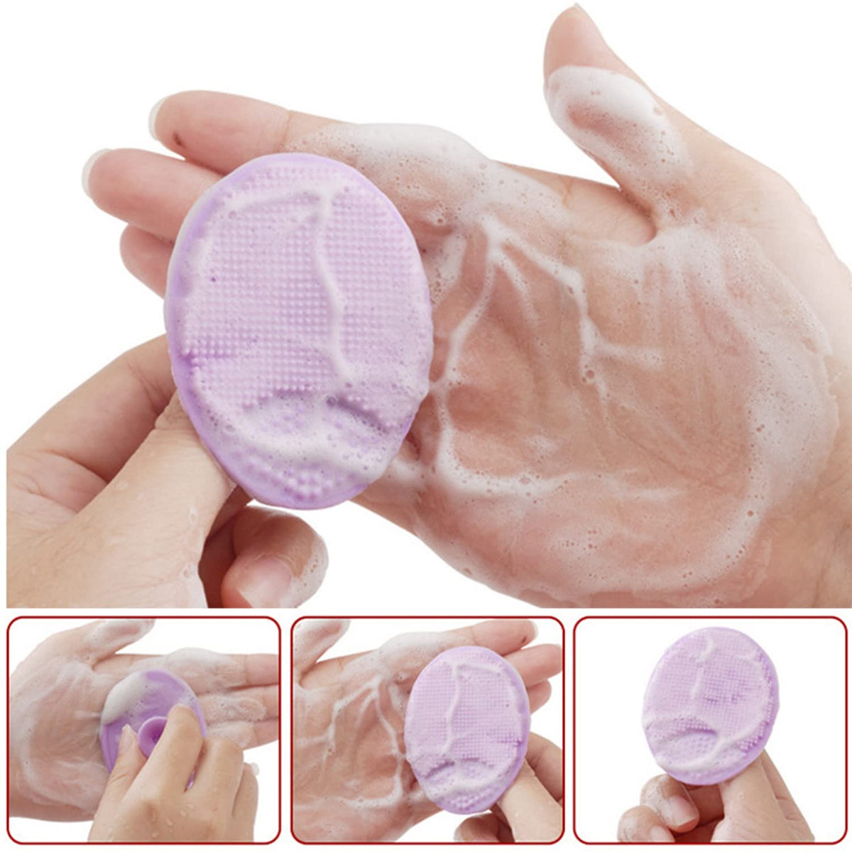 Baby Bath Brush, Baby Cradle Cap Brush, Silicone Massage Brush, Silicone Scrubbers Exfoliator Brush, Baby Skin Scrubbers Essential for Dry Skin, Cradle Cap and Eczema 2 Pack (Blue & Green)